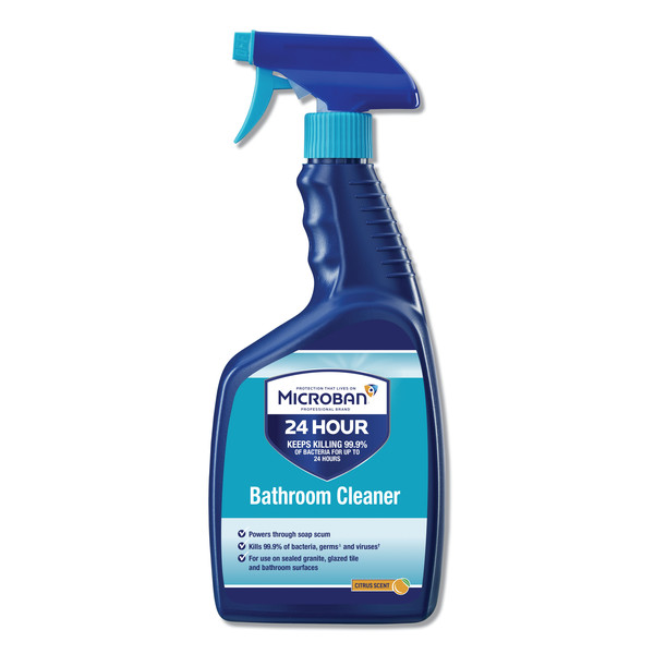 Microban 24-Hour Disinfectant Bathroom Cleaner, Citrus, 32 oz Spray Bottle 30120EA